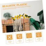 8 STK Simulation Zitronenrattan grüne Girlandenhochzeit Herbstdeko für zu Hause kunstplflanze Artificial Plant Dekor Eukalyptusgirlande Zitronengirlande Sommerdeko Plastik Yellow