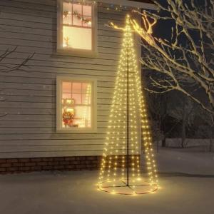 LED Weihnachtsbaum Aussen Kegelform Weihnachtsbaum Metall Warmweiß 732 LEDs Tannenbaum Lichterbaum Weihnachtsdeko Aussen Weihnachtsbaum Tanne Groß 500 cm