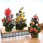 Künstlicher Mini-Weihnachtsbaum mit Ornamenten, kleiner Tannenbaum, Mini-Desktop-Weihnachtsbäume für Weihnachten, Zuhause, Büro, Dekoration (Nr. 1), 20 cm