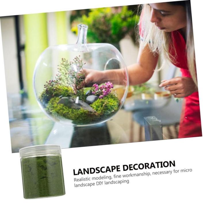 1 Moosrasenpulver Bastelmoos Micro Landschaft Deko Künstliche Pflanzen Miniaturen Puppenhaus Isla Moos Modellbahn Grasfasern Islandmoos Krippe Moss Hochzeit Nylon Falsches Moos