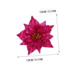 7St künstliche Blumen Weihnachtsblume Kerzenhalter Rot goldene Kerzen Mini Hochzeitsdeko weihnachtsdeko künstliche Pflanzen kunstpflanze Dekor Weihnachtskranz Blumen Sport