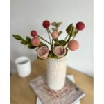 - Vilten bloemen boeket bloemen van vilt - boeket - Fair Trade - handgemaakt (rozenrood)