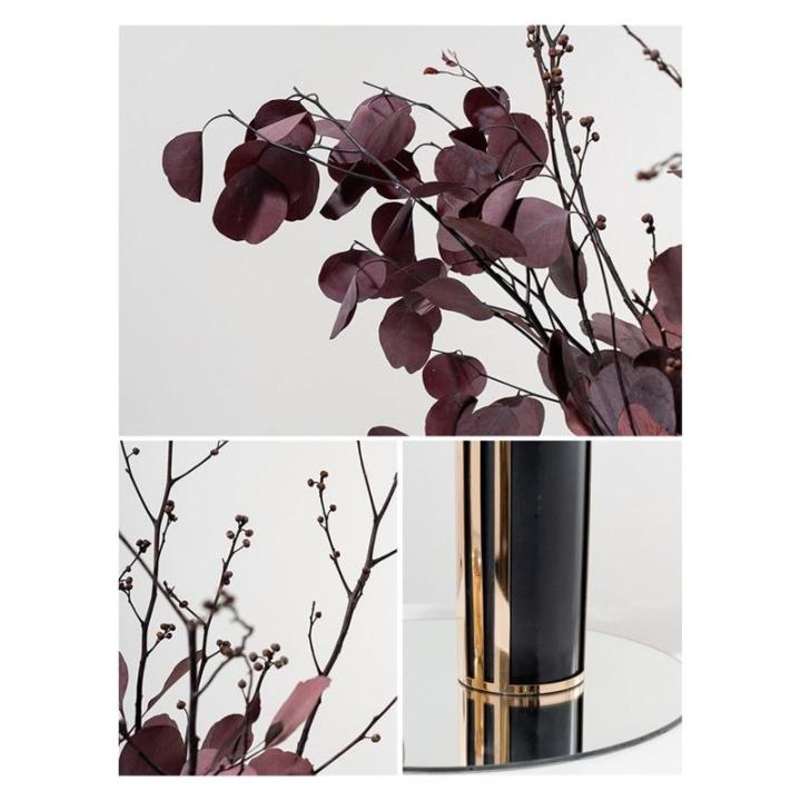Kunstblumen Modernes Kunstblumenarrangement – ​​Exquisite Blumenornamente aus Metall und Trockenblumen, 60 cm für das Wohnzimmer für jeden Anlass