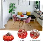 Glazen Decor 3 Stuks Glazen Pompoen Ornament Microgroen Bureau Decoratie Miniaturen Geblazen Pompoen Sculptuur Van Glas Thanksgiving Bureau Halloween
