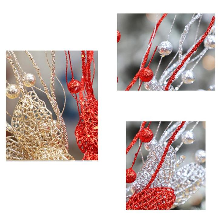 6 Stück Weihnachtspflanzenarrangement für Weihnachtskränze Thanksgiving Hochzeit Dekorationen