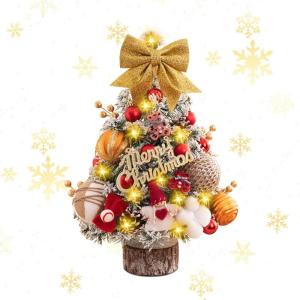 45cm Mini Weihnachtsbaum Kleiner Weihnachtsbaum mit Beleuchtung Weihnachtsdeko LED Künstlicher Weihnachtsbaum Klein Tannenbaum Künstlich Geschmückt Weihnachtsbaum Beleuchtet fü