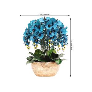 Kunstblumen Künstliches Phalaenopsis-Blumenarrangement – ​​Seidenorchideen für Heimdekoration, Hochzeiten, Partys und Büro – lebensecht für jeden Anlass