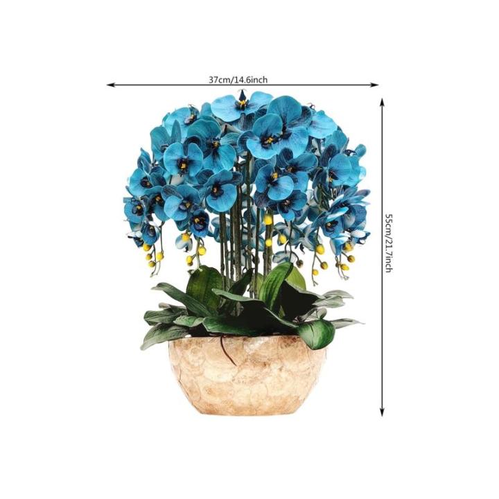 Kunstblumen Künstliches Phalaenopsis-Blumenarrangement – ​​Seidenorchideen für Heimdekoration, Hochzeiten, Partys und Büro – lebensecht für jeden Anlass