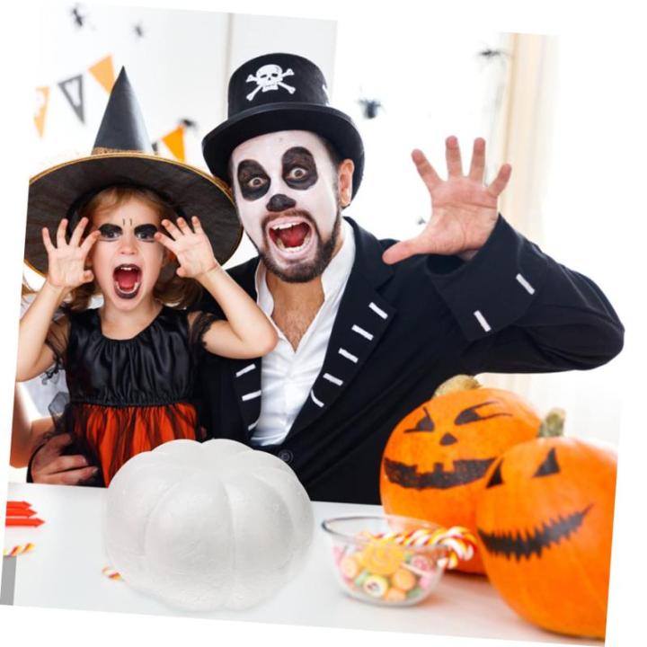 4 Stück Simulation Kürbisform weihnachtsdeko Halloween Dekoration streudekor Halloween Halloween-Kürbis-Handwerk künstliche gefälschte Kürbisse Fälschung weißer Kürbis Min
