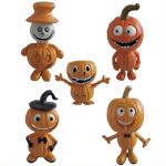 Halloween Kürbis Mann Cartoongestalten Große 16cm Modellspielzeug Statue für Schreibtisch und Dekoration im Garten (Kürbis Mann A+B)