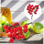 8 STK Simulierte Kirschtomaten dekorative Kirschtomaten Simulation Kirschtomaten Künstliche Tomaten Dekorative Tomaten lebensechte Kirschtomaten Zuhause gefälschte Fruchtstütze 