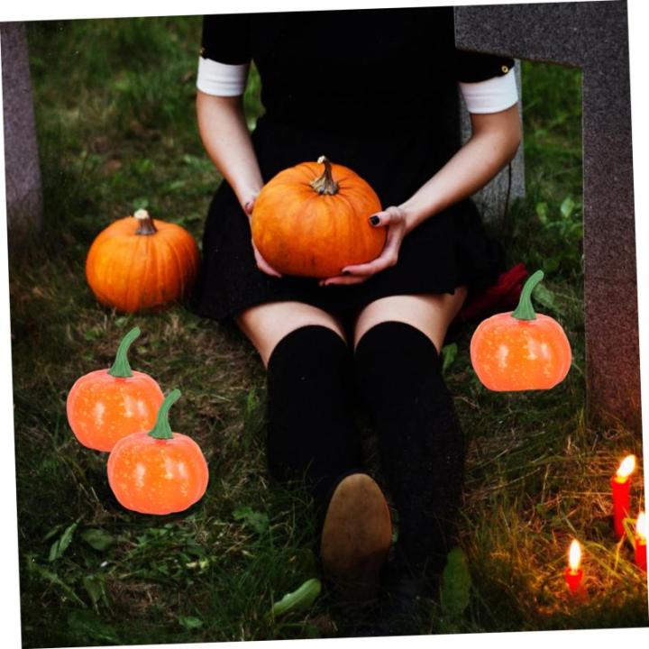1 Satz Künstlicher Kürbis Mini-kürbisse Masse Kürbis-Fotografie-stütze Mini-kürbis-Ornamente Kleiner Halloween-kürbis Imitiertes Kürbisdekor Heimdekorationen Yellow Plastik