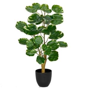 Kunstplant in zwarte pot, 68 cm hoog, kunstmatige Aralia Balfour boom, kunstmatige Aralia Polyscias Fabian plant, kunstboom, potplant voor thuis, kantoor, woonkamer, decoratie