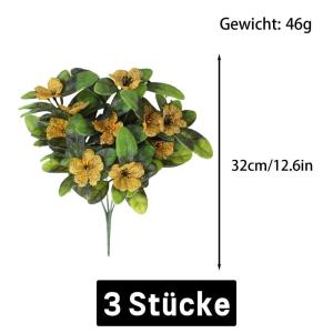 Blumen Künstlich 30 Stücke Kunstblumen Künstliche Blumen Künstlichen Pflanzen für Innen und Außenbereich Badezimmer Wohnzimmer Balkon Büro Deko 1516