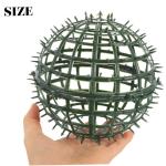 12 STK Blumenarrangement Pflanzenregal Künstliche Pflanze Topiary-Rahmen Fälschung Grünes Rahmengestell Topiary Kugelrahmen DIY-blumenball-zubehör Runden Kunstrasen Green Plast