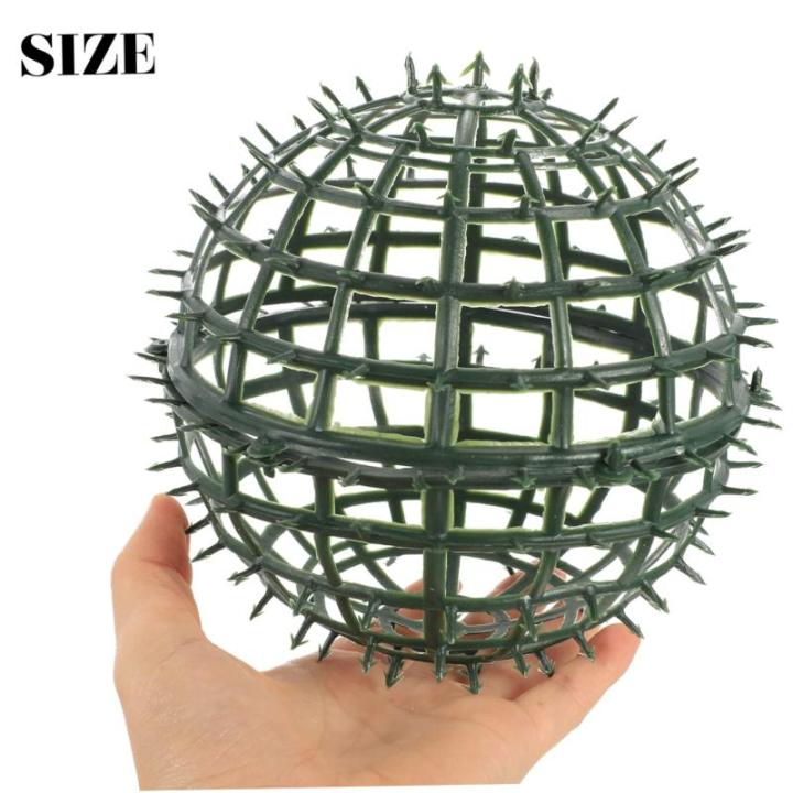 12 STK Blumenarrangement Pflanzenregal Künstliche Pflanze Topiary-Rahmen Fälschung Grünes Rahmengestell Topiary Kugelrahmen DIY-blumenball-zubehör Runden Kunstrasen Green Plast