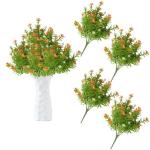 Deko Blumen Künstlich Pflanzen Künstliche Blume für Außen Innen Kunstpflanzen Kunstblumen Basteln für Home Wanddekoration Büro Küche Garten 0813