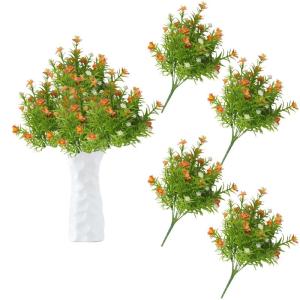 Deko Blumen Künstlich Pflanzen Künstliche Blume für Außen Innen Kunstpflanzen Kunstblumen Basteln für Home Wanddekoration Büro Küche Garten 0813