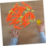 3 Sätze Karotte Künstliches Pflanzendekor DIY Gemüsehandwerk Mini Gefälschtes Gemüse Simulationsgemüse Ostergemüse-Modell Gemüse Spielzeug Möhren Schaumstoff Styropor 25 S