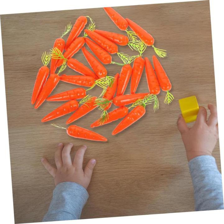 3 Sätze Karotte Künstliches Pflanzendekor DIY Gemüsehandwerk Mini Gefälschtes Gemüse Simulationsgemüse Ostergemüse-Modell Gemüse Spielzeug Möhren Schaumstoff Styropor 25 S