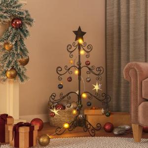 Metall Weihnachtsbaum Christbaum Groß Dekorationen Tannenbaum Metall Weihnachtsbaum Tanne Platzsparend DIY Dekoration-90 cm-Typ 2