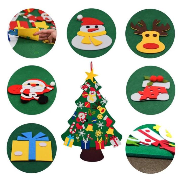 Kid Felt Christmas Tree | Wall Art Decor | Christmas Tree Wall Decor | Felt Christmas Tree | Christmas Tree For Kids Interactive Fun For Children's Rooms, Bedrooms, Dormitories
