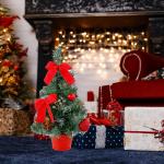 Weihnachtsbaum Geschmückt Weihnachtsbaum Klein Geschmückt Weihnachtsdeko Mini Geschmückter Weihnachtsbaum Künstlich Kleiner Weihnachtsbaum Tisch Tannenbaum für Weihnachten Dek