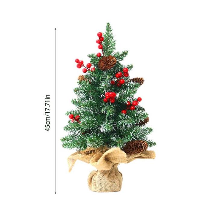 Kerstboom met verlichting, 45 cm, houten lichtketting, kerstboom, mini-kerstboom, kunstkerstboom, kerstdecoratie, tafel, kerstboom, kerstcadeaus