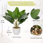 , paradijsvogel, lijkt op een echte plastic groene plant, tropische kunstkamerplant, palm, potplant met 10 bananenbladeren, voor slaapkamer, woonkamer, kantoor, decoratie