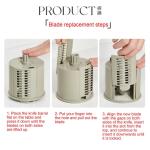 Rotary Cheese Grater Shredder - Kitchen Manual Speed Slicer mit Griff Starke Saugbasis für Kartoffel, Karotte, Gemüse, Nüsse, Zucchini,C