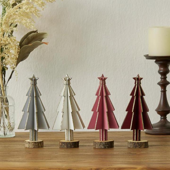 Hölzerne Weihnachtsbaum Dekoration,Mini Desktop Dekoration,Familie Tisch Kamin Dekoration,Hölzerne Weihnachtsbaum Tischplatte Weihnachtsdekorationen für Weihnachten Party Tisch 
