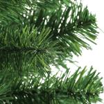 Kunstkerstboom met verlichting, 180 cm, led-kerstbomen, dennenboom, decoratieve boom met lichtketting en standaard, kerstdecoratie, groen pvc