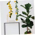 8 STK Simulation Zitronenrattan grüne Girlandenhochzeit Herbstdeko für zu Hause kunstplflanze Artificial Plant Dekor Eukalyptusgirlande Zitronengirlande Sommerdeko Plastik Yellow