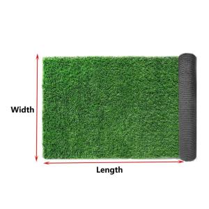 Kunstrasen, synthetischer Kunstrasen-Läuferteppich, 20 mm Florhöhe, Kunstrasen, Kunstrasen, Rasen für Garten, Haustiere und Hunde (Farbe: Grün, Größe: 2 x 7 m)