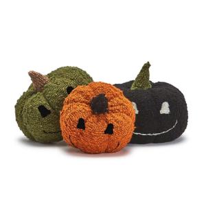 Boo-Tiful Set mit 3 handgefertigten Kürbissen in 3 Farben/Größen