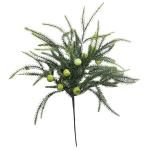 1 x realistischer 3D-Tannennadel-Zweig, Weihnachtsdekoration, Zypresse, grüner Kranz, Baumblätter, Füllstoffe, künstliche Weihnachtszweige N5m1