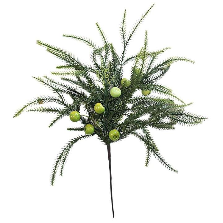 1 x realistischer 3D-Tannennadel-Zweig, Weihnachtsdekoration, Zypresse, grüner Kranz, Baumblätter, Füllstoffe, künstliche Weihnachtszweige N5m1