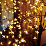 CushHom Led-lichtboom voor binnen en buiten, voor binnen en buiten, kersenbloesemboom, lichtdecoratie, warmwit, IP44, 180 cm, 336 leds