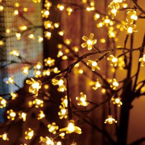 CushHom Led-lichtboom voor binnen en buiten, voor binnen en buiten, kersenbloesemboom, lichtdecoratie, warmwit, IP44, 180 cm, 336 leds