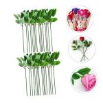 280 STK Rosenstiel künstliche blüten Artificial The Craft Material für künstliche Blumen künstlicher Blütenstiel künstliche Rosen DIY-Material grüner Blumenstieldraht Draht