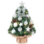 Mini kerstboom kleine kerstboom met verlichting LED tafel kerstboom klein kunstmatig versierd voor Kerstmis decoratie 60 cm