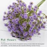 Gypsophila , 10 stuks Gypsophila-planten, voor bruiloft, bruidsboeket, thuis, knutselen en decoratie (paars)
