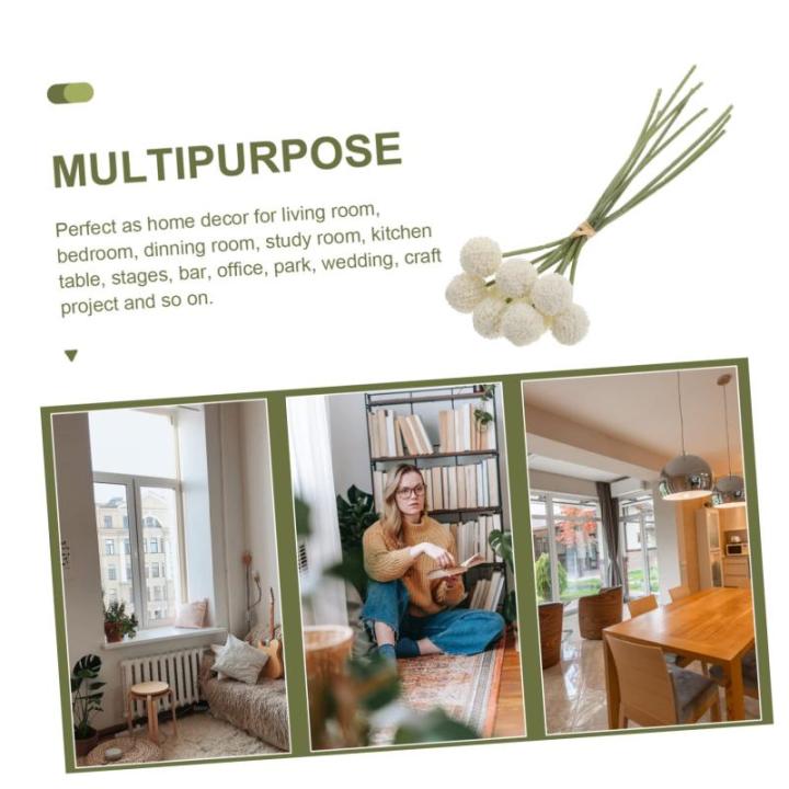 1stk Simulierte Kugelchrysantheme Chrysanthemenstiel Gefälschte Chrysanthemenblüte Bulk-vasen Künstlicher Hortensienstrauß Hochzeitsblumensträuße Heimdekoration Plastik Weiß