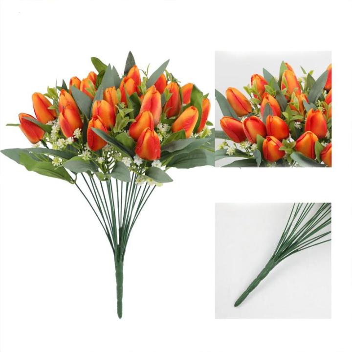 Dekoblumen Künstlich 21 Stück Kunstblume Tulpe Deko Unechte Blumen für Hochzeit Hause Dekor Party Festival Blumenarrangements Garten Dekoration 1806