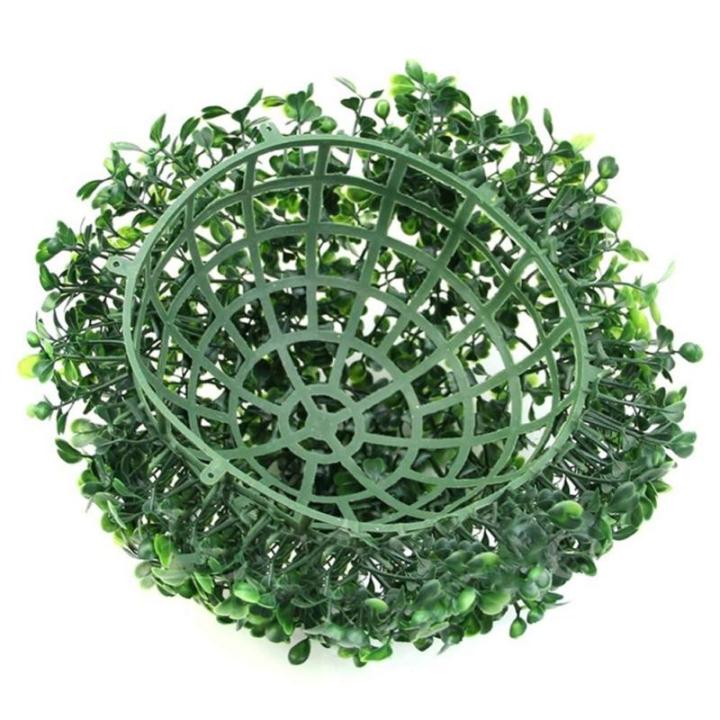 Grüner Kunststoff-Pflanzenkugel, Dekoration für Zuhause, Outdoor, Hochzeit, Party, Dekoration, Pflanzen, Grasball, 10 cm bis 40 cm (20 cm)