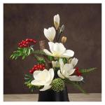 Kunstblumen Tischblumenarrangement für den Innenbereich – 41 cm x 54 cm große Kunstpflanze für die Schreibtischdekoration im Wohnzimmer – Keramikvase für jeden Anlass