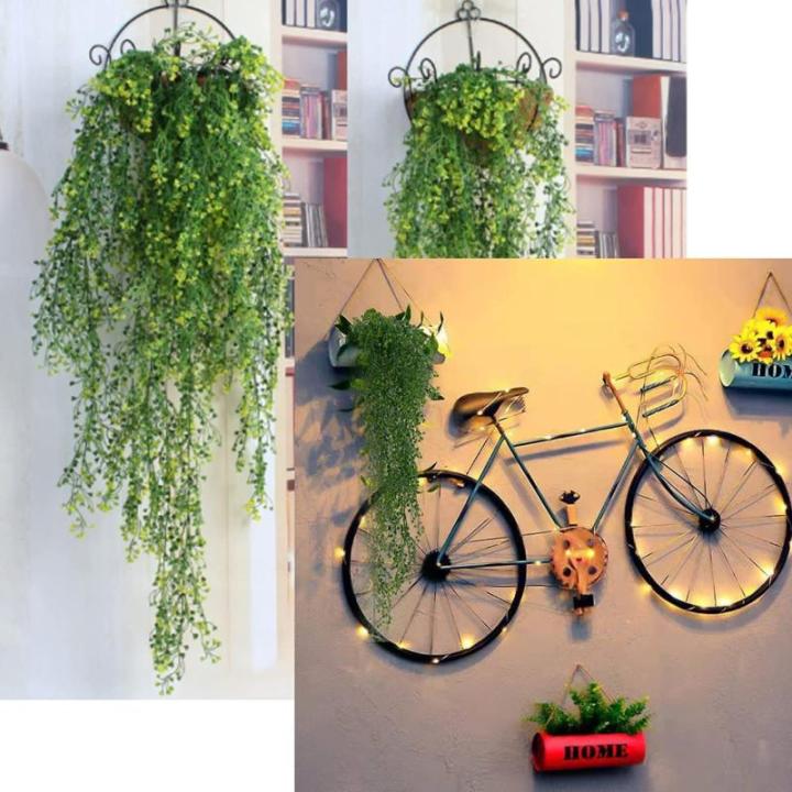 2 stuks , hangende hangplanten, kunstklimopslinger voor slaapkamer, keuken, woonkamer, badkamer, balkon, kantoor, vensterbank