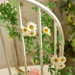 Simuliertes Gänseblümchen-Rattan, Dekoriert Mit Rattanblumen Aus Heizungsrohren, Wandpflanzen Zur Beschattung, Länge 170 cm(Roze)