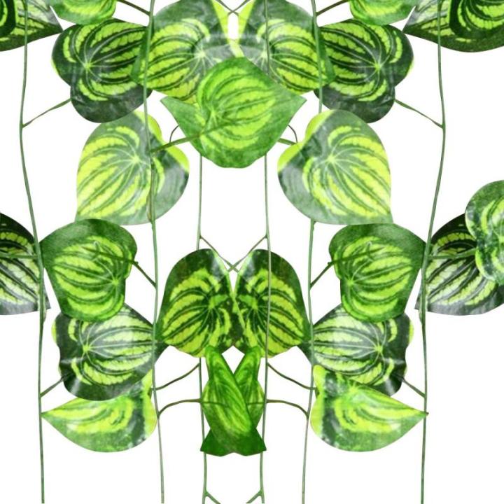 kunstmatige klimop slinger, 2 stuks, kunstmatige wijnstok, groene bladeren, , hangplant, voor thuis, keuken, tuin, kantoor, bruiloft, wanddecoratie