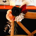 Halloween kunstbloemen, zwarte bloemen, zijden bloemen, kunstrozen met stelen voor bruiloft, bruidsboeketten, tafeldecoratie, babyshower, bloemstuk, woondecoraties